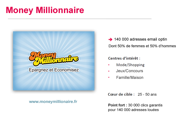 Location fichier email performance, cpc, cpl, incentive