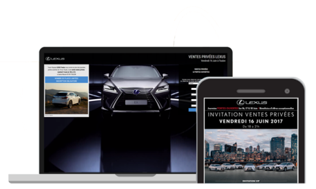 Exemple de création Emailing : Kit email + landing page - Annonceur - LEXUS - CLIQUEZ POUR AFFICHER LA LANDING PAGE EMAILING LEXUS